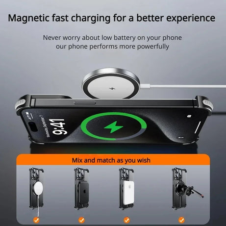 Metal Aluminyum Alaşım Çerçevesiz Iphone Kılıfları