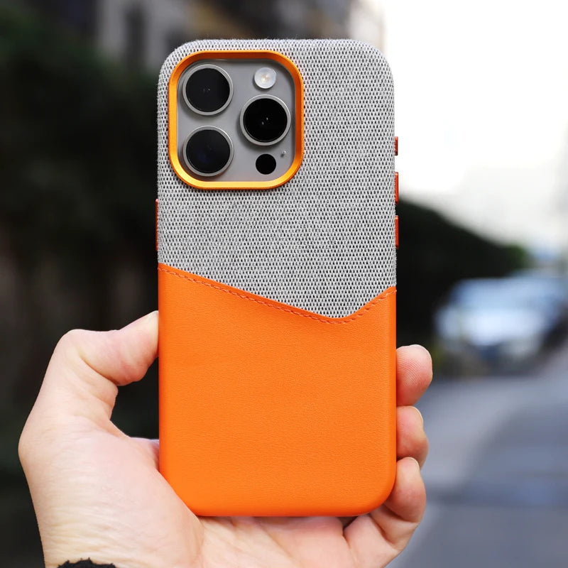Kartlık Bölümlü Deri Iphone Kılıfları
